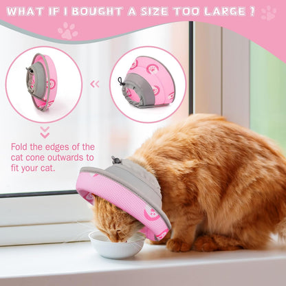 Cat Cone Collar Soft to Stop Licking After Surgery Cat Recovery Collar for Small Large Cats