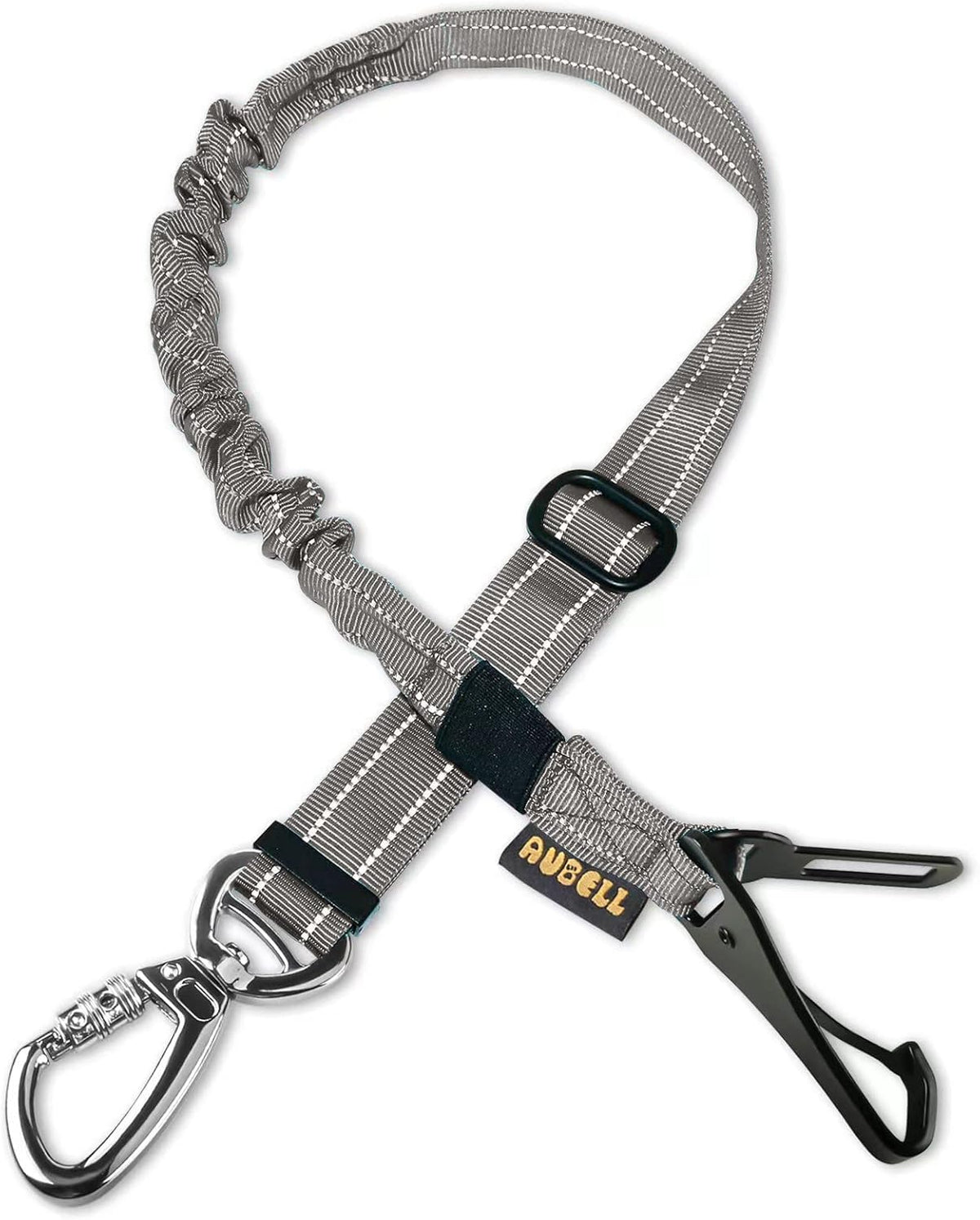 AUBELL Dog Seat Belt for Car,Updated 3-in-1 Adjustable Reflective Bungee Heavy Duty Dog Car Harness