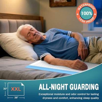 AAY Bed Pads Disposable 30" x 36" (50 Count), Extra Large Super Absorbency Disposable Underpads for