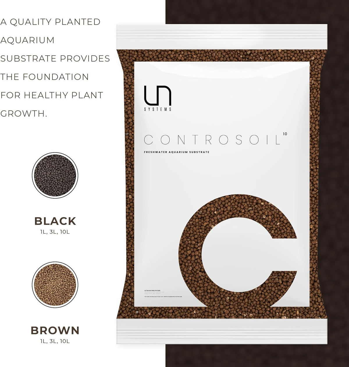 Ultum Nature Systems Controsoil - Freshwater Aqua Soil Substrate for Fish, Shrimp, Live Plant