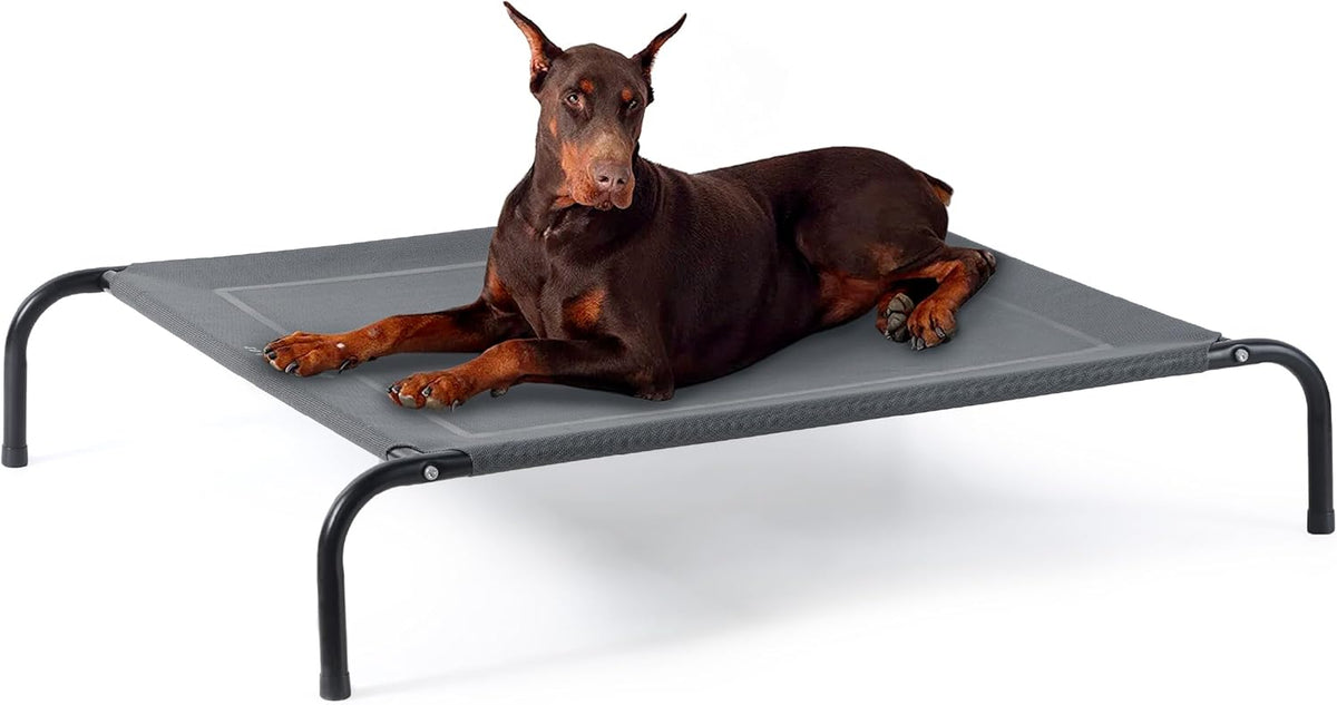 Bedsure Outdoor Elevated XL Dog Bed, Portable Indoor & Outdoor Cooling Raised Cot Pet Hammock Bed