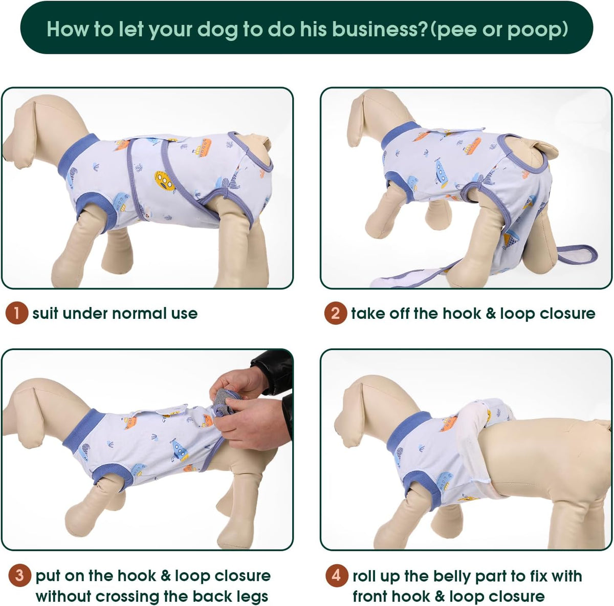 Kuoser Recovery Suit for Dogs Cats After Surgery, Professional Pet Recovery Shirt Dog Abdominal