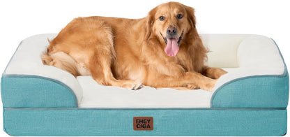 EHEYCIGA Orthopedic Dog Beds for Extra Large Dogs, Waterproof Memory Foam XL Pet Bed with Sides