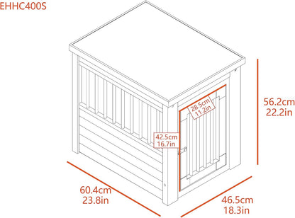New Age Pet ecoFLEX Pet Crate/End Table, Small, Espresso 23.8"L x 18.2"W x 22.2"H