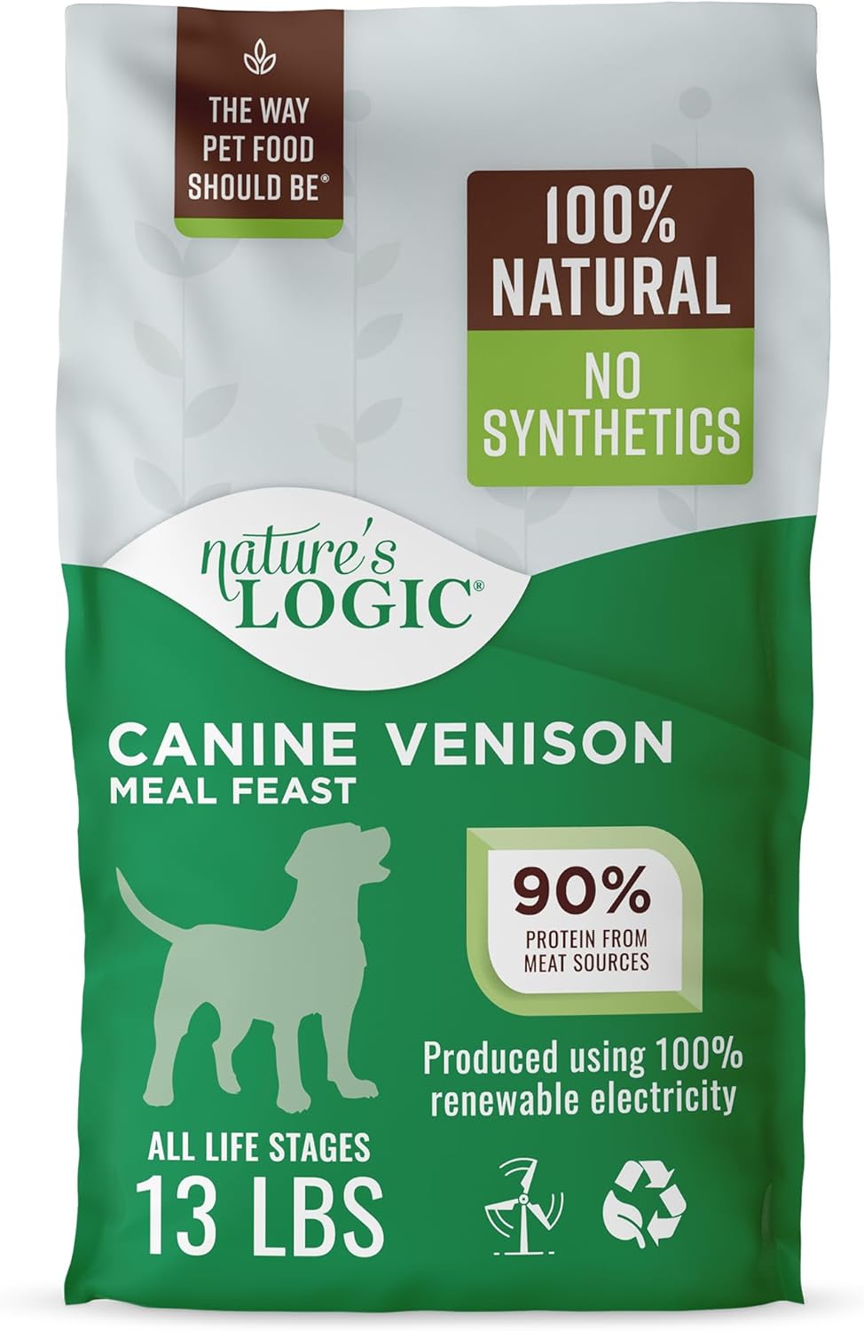 NATURE'S LOGIC Dry Dog Food - 100% Natural - No Synthetics - for All Ages, Sizes, Breeds - Free