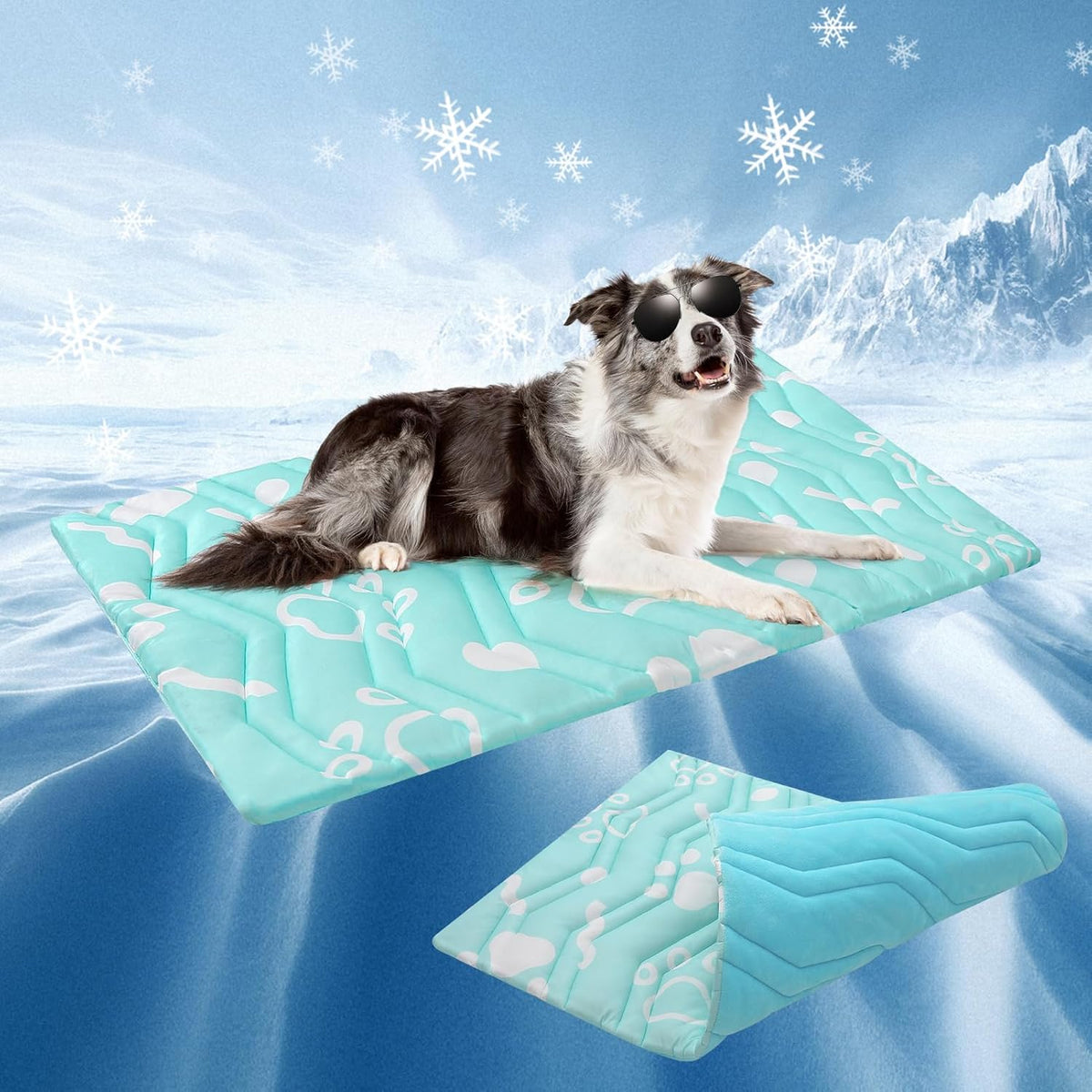 BEAUTYZOO Upgrade Dog Cooling Mat Extra Large, Reversible Self-Cooling Mat for Dogs, Thicken Pet
