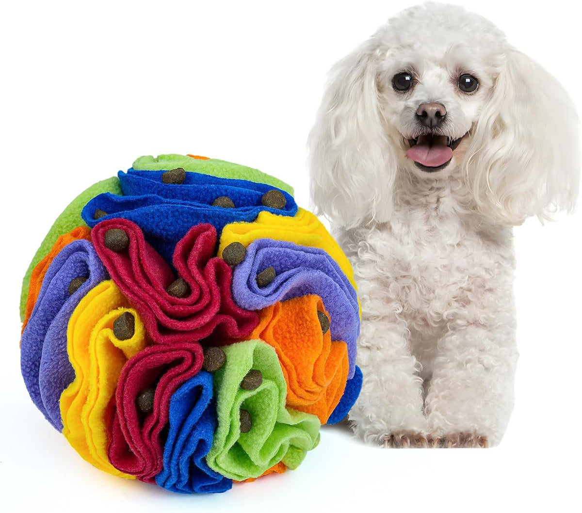 Pet Snuffle Ball, Puzzle Sniffing Interactive Dog Ball for Blind Dogs Training Stress Relief Dog