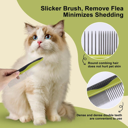 6 PCS Dog and Cat Grooming Kit, Versatile Tools Including Shedding Brush, Nail Clipper with Nail