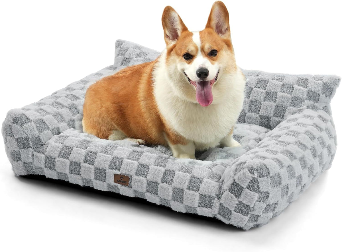 Large Dog Bed Sofa, Fluffy Pet Bed for Medium and Large Dogs, Supportive Dog Couch Sofa for Dogs