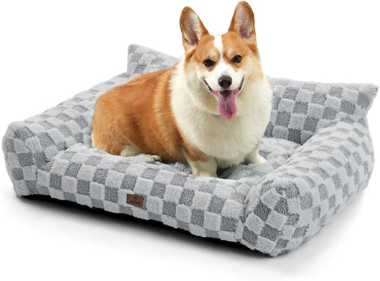 Large Dog Bed Sofa, Fluffy Pet Bed for Medium and Large Dogs, Supportive Dog Couch Sofa for Dogs