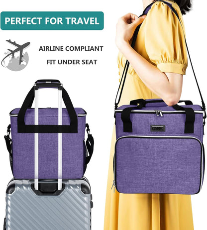 BAGLHER Dog Travel Bag, Pet Travel Bag (ALL Pet Travel Supplies), With 2 Pet Food Containers and 2