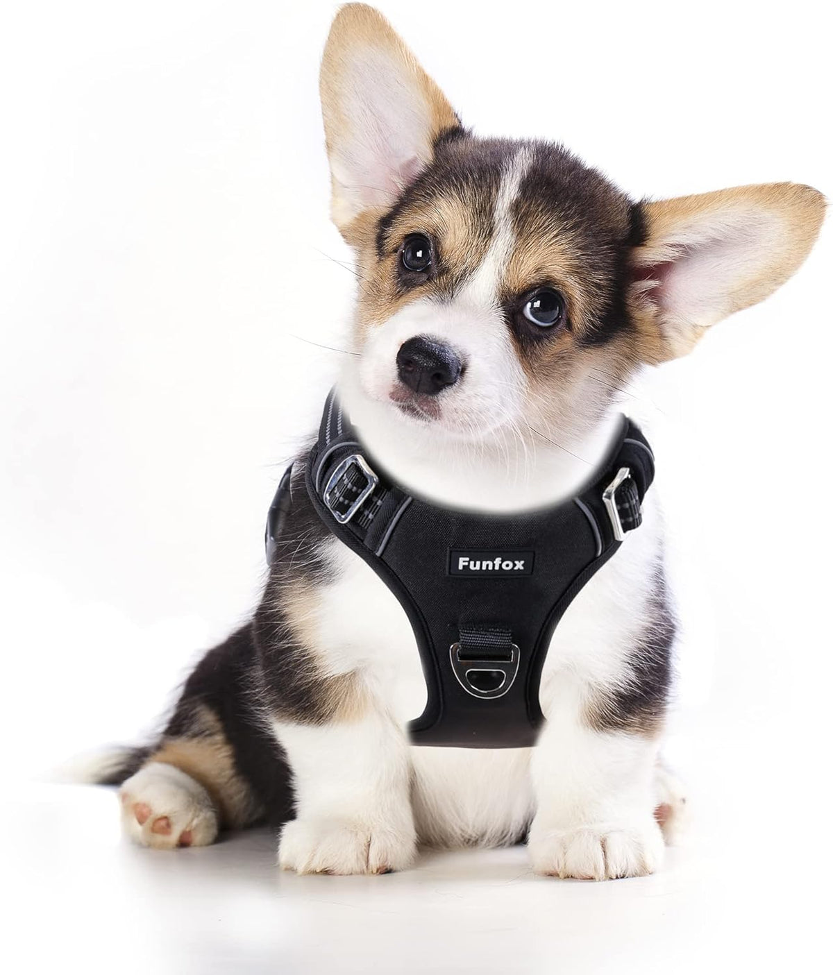 Funfox Dog Harness No Pull, Adjustable Dog Vest Harness, Super Soft Material with Vertical Handle