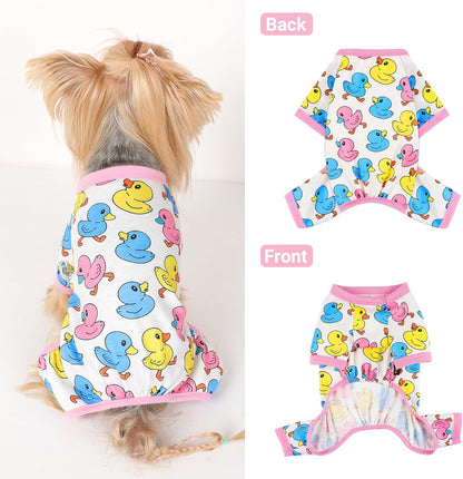 Dog Pajamas Small Sized Dogs Stretchable Summer Dog Clothes Pjs 4 Legs Girl Boy Cute Soft Puppy