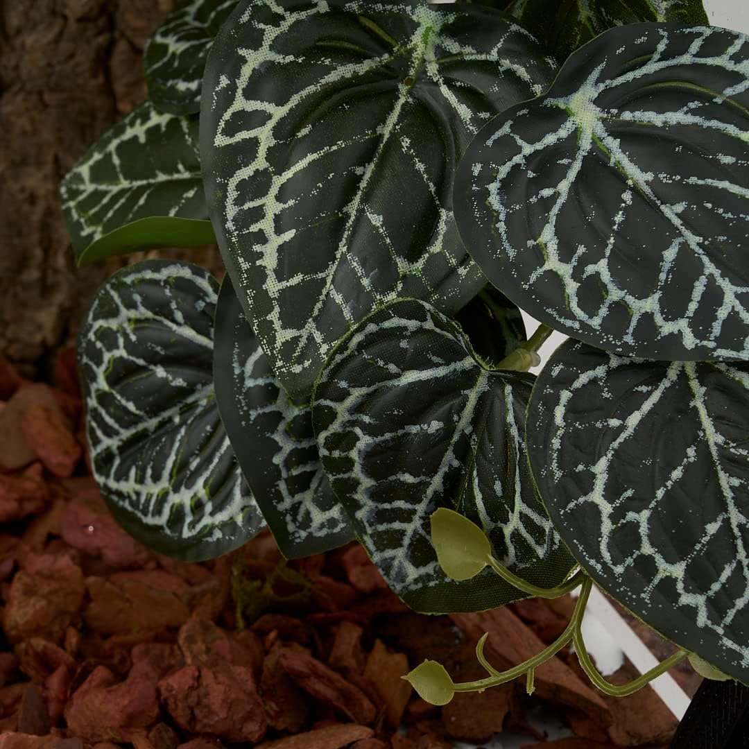 Reptile Plants for Terrarium, Amphibian Habitat Decor Artificial Hanging Plants with Suction Cup
