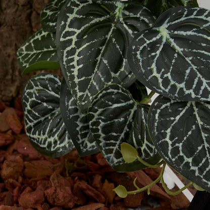 Reptile Plants for Terrarium, Amphibian Habitat Decor Artificial Hanging Plants with Suction Cup