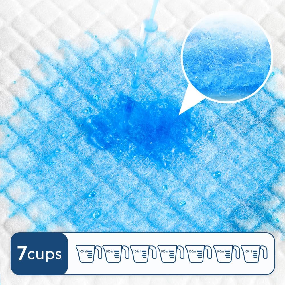 50 Count 28” x 34” XL Disposable Dog Pee Pads, Super Absorbent Leakproof Quick Drying Puppy Pee