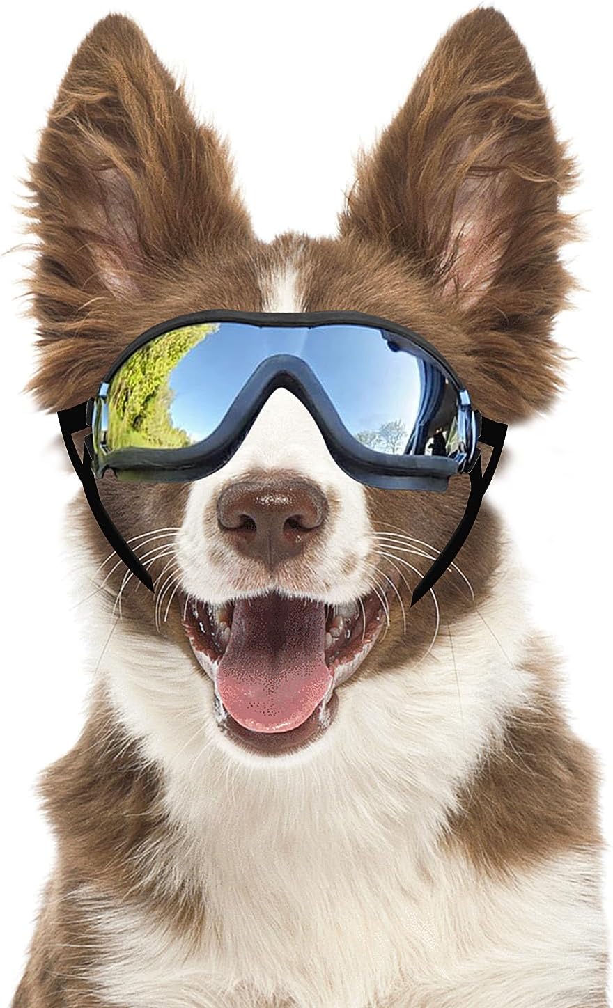 Dog Goggles Dog Sunglasses for Medium to Large Breed Anti-UV Eye Protection with Adjustable Straps