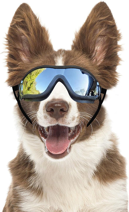 Dog Goggles Dog Sunglasses for Medium to Large Breed Anti-UV Eye Protection with Adjustable Straps