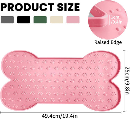 Dog Food Mat Anti-Slip Silicone Dog Bowl Mat Thicker Pet Placemat Waterproof Cat Feeder Pad with