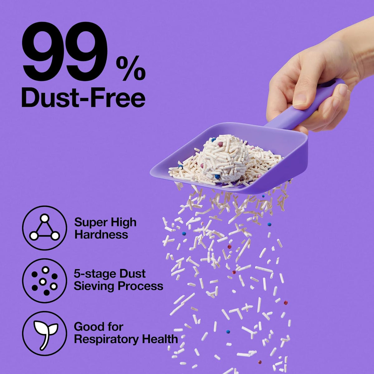 VETRESKA Tofu Cat Litter,Kitty Litter Flushable Strong Clumping Cat Litter Pellets Ultra