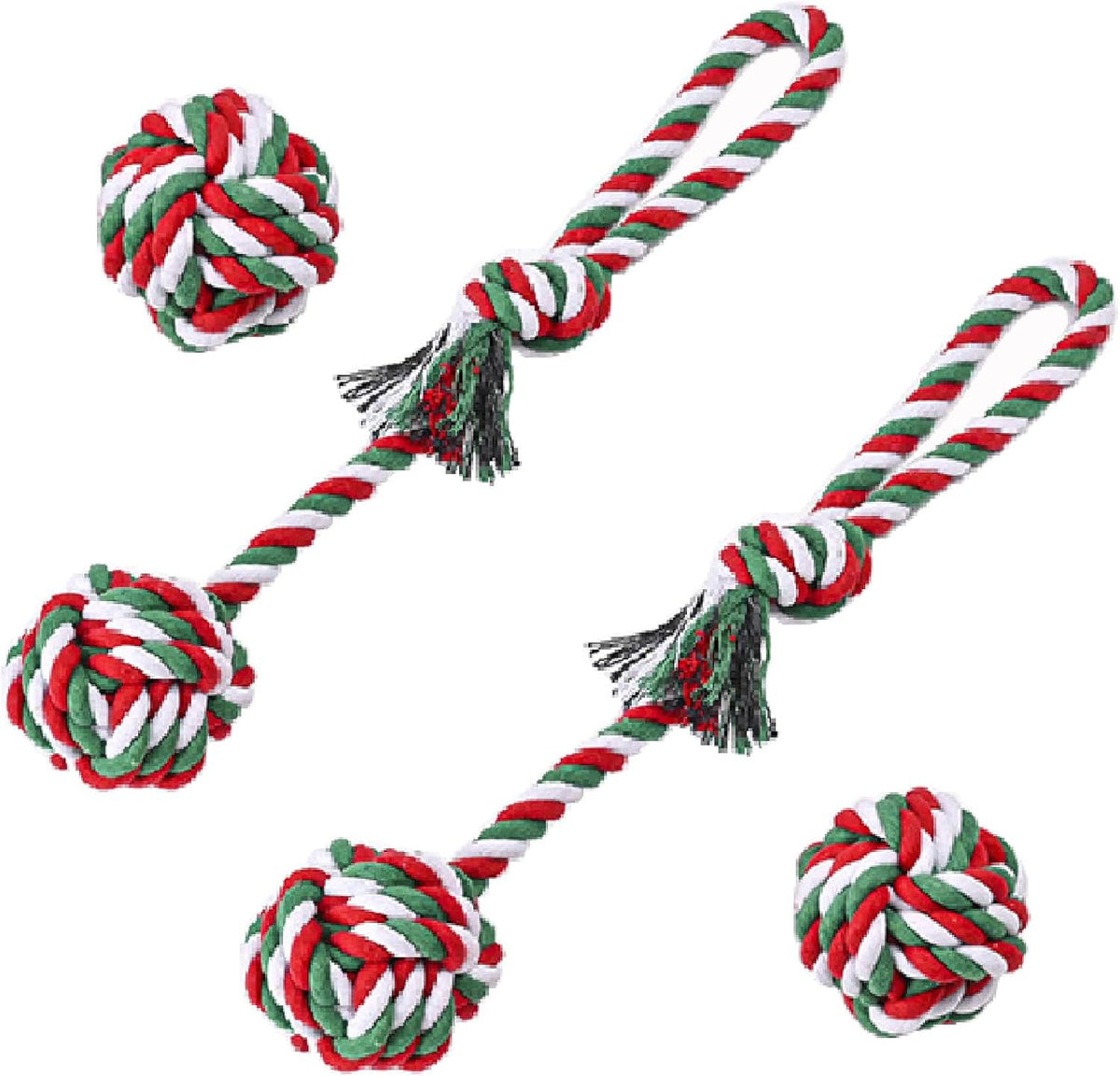 Chew Toys for Small and Medium Dogs - Teeth Cleaning, Gum Massage, Boredom Relief - Christmas Ball