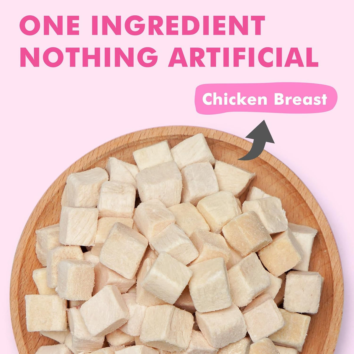 Freeze Dried Cats & Dogs Raw Treats, All Natural Single Ingredient Chicken Breast, High Protein