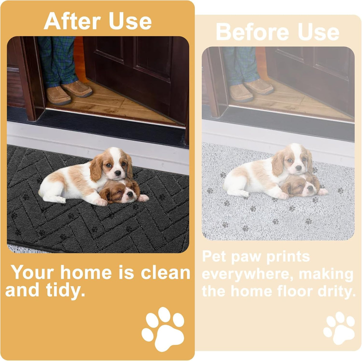 Tindbea Dog Bed Mat,Dirt Trapper Mud for Dogs,Mud for Dogs Large,Absorbent Door Mat Indoor for