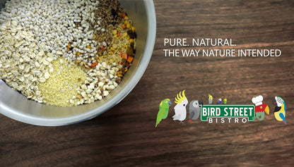 Parrot Food - Parakeet & Cockatiel Food - Cooks in 3-15 min with Natural & Organic Grains, Legumes