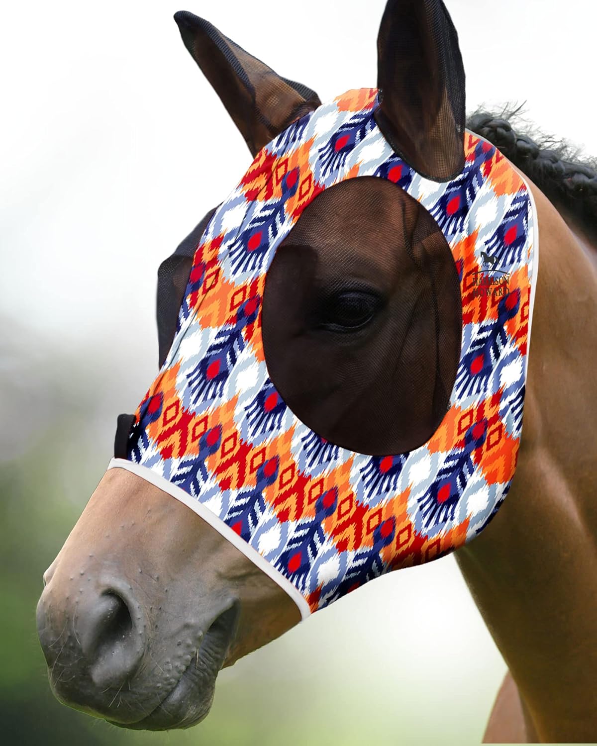Harrison Howard Super Comfort Stretchy Fitting Horse Fly Mask with UV Protection Soft on Skin with