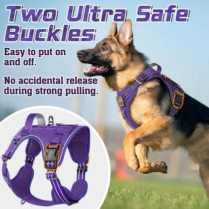 rabbitgoo Tactical Dog Harness for Small Dogs, No Pull Military Service Vest with Handle & Molle