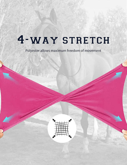 Horse Fly Mask Generous&Fine Mesh Eye Covers and Ears Elasticity Mask Snug Fitting Comfortable