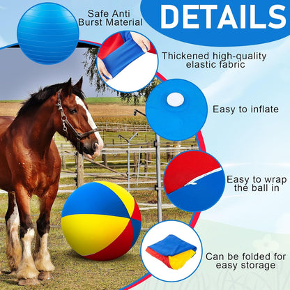 40inch Giant Herding Ball with Ball Cover Anti Burst Please Watch VCR for How to Inflation Horse