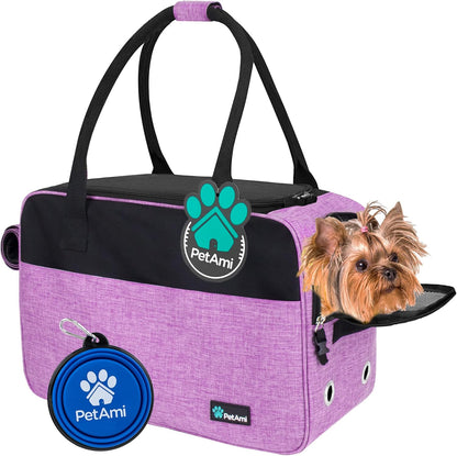 PetAmi Dog Purse Carrier for Small Dogs, Airline Approved Soft Sided Pet Carrier with Pockets