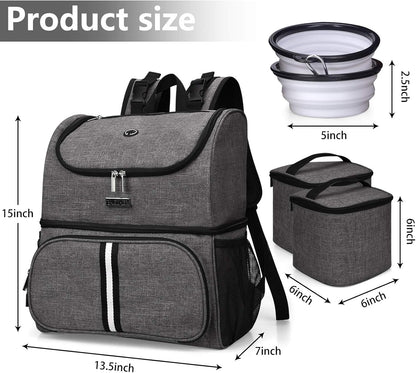 BAGLHER Pet Travel Bag, Double-Layer Pet Supplies Backpack (for All Pet Travel Supplies), Pet