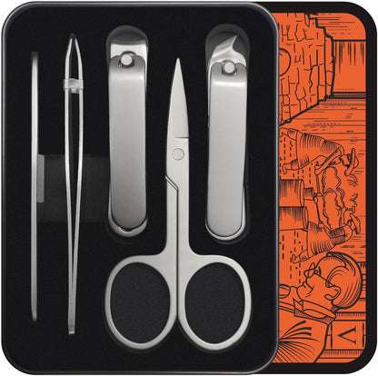Konovo 5-Piece Nail Clippers Set，Stainless Steel Manicure Kit, Nail Grooming Travel Kit, Ail