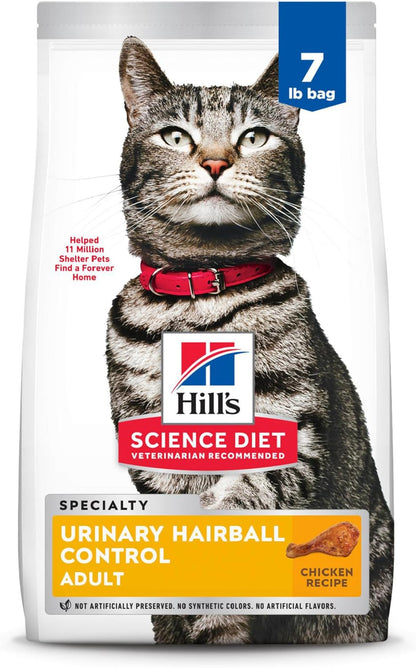Hill's Science Diet Urinary Hairball Control, Adult 1-6, Urinary Track Health & Hairball Control