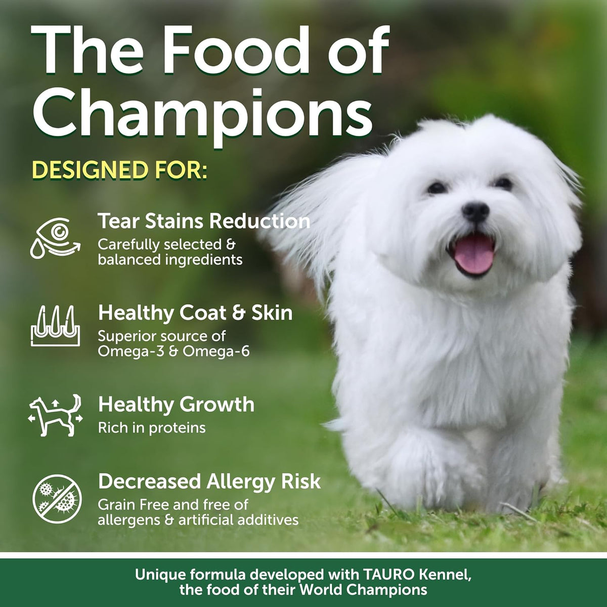 Nature's Protection Superior Care White Dogs Rice Based Dry Dog Food - High Protein, Tear Stain Dog