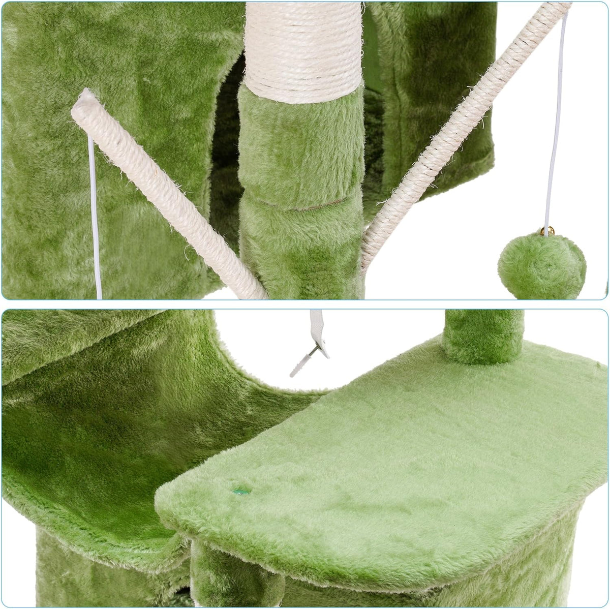 Hey-brother Cat Tree, 71 inches XL Large Cat Tower for Indoor Cats, Multi-Level Cat House with 3
