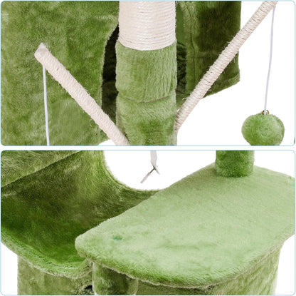Hey-brother Cat Tree, 71 inches XL Large Cat Tower for Indoor Cats, Multi-Level Cat House with 3
