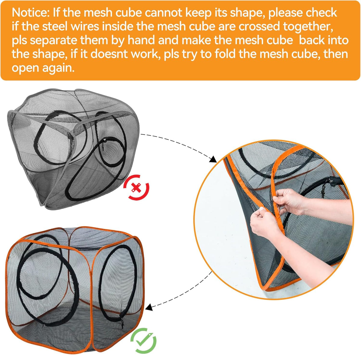 Cat Play Tunnel + Cube(with Three Ways) for Indoor and Outdoor, Kitty Play House, Cat Enclosures