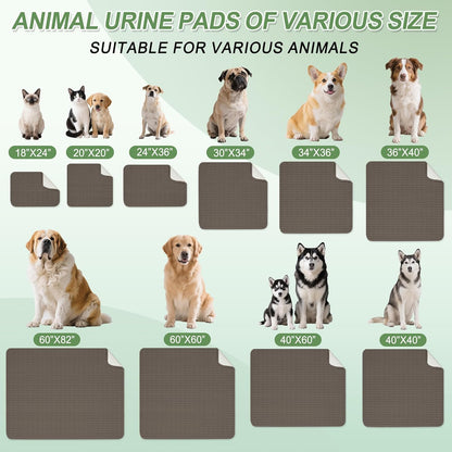 Washable Pee Pads for Dogs, 2 Pack Reusable Puppy Pads Dog Pads, Non-Slip Dog Pee Pads, Leakproof