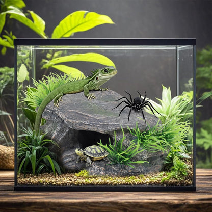 Premium Small Fish Tank Decorations, Reptile Tank Accessories, Turtle Tank Accessories, Natural