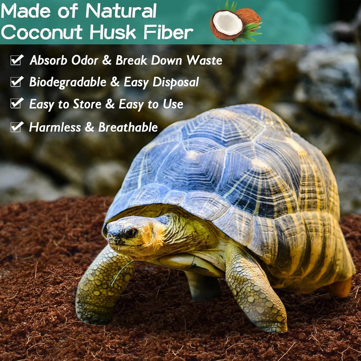 Halatool 8Pack Compressed Coconut Fiber Substrate for Reptile Natural Premium Coconut Husk