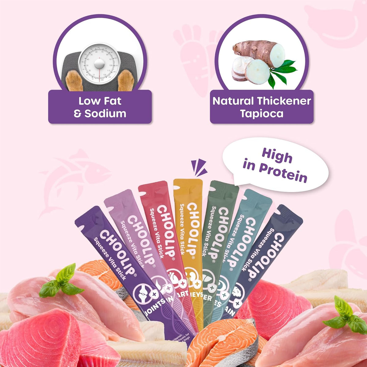 Grab & Go Squeeze Vita Stick Lickable Treats for Dogs & Cats. 49 Variety Support Sticks with