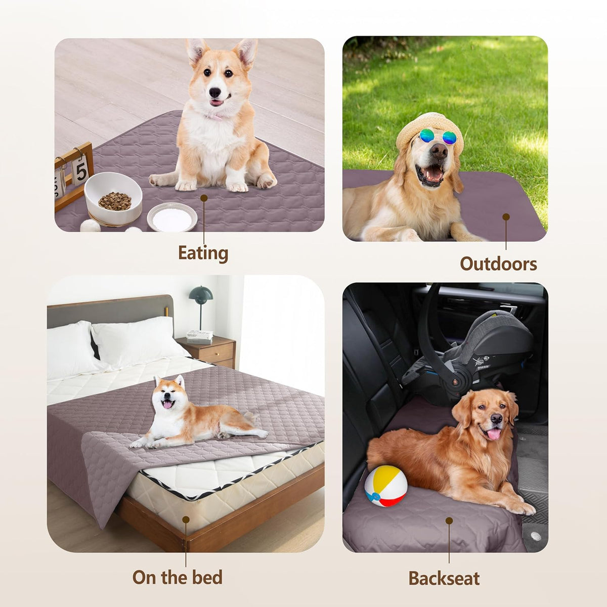 gogobunny 100% Double Sided Waterproof Dog Blanket Soft Pet Bed Cover Reversible Protect Furniture