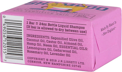 JR Liggett’s Natural Cat Shampoo Bar for Sensitive Skin - 100% Detergent Free, Non-GMO &