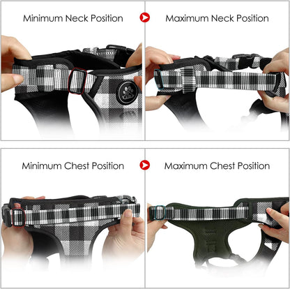 NESTROAD No Pull Dog Harness with Leash, Reflective No Choke Pet Vest Harness,Adjustable Soft