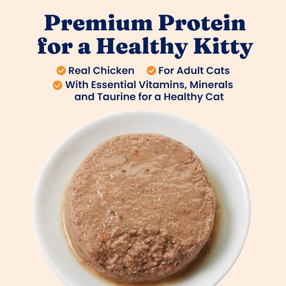 Solid Gold Wet Cat Food Pate for Indoor Cats - Healthy Canned Cat Food Pate w/Real Chicken, Omega
