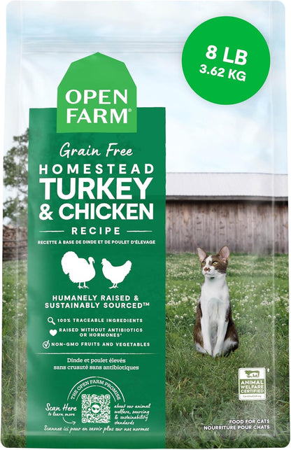 Open Farm, Grain Free Dry Cat Food, High-Protein Kibble for a Complete & Balanced Diet, Non-GMO