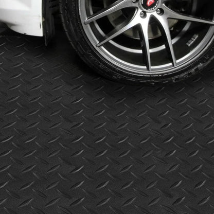 Boshen 5Ft x 12Ft Rubber Flooring Mats 1.6mm Diamond Plate Flooring Roll 60sqft Rubber Trailer